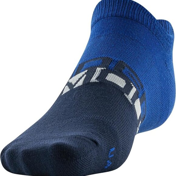Under Armour Socks Mens Size Large 8.5-13 No Show Essential Lite Blue Gray NEW - Picture 2 of 4